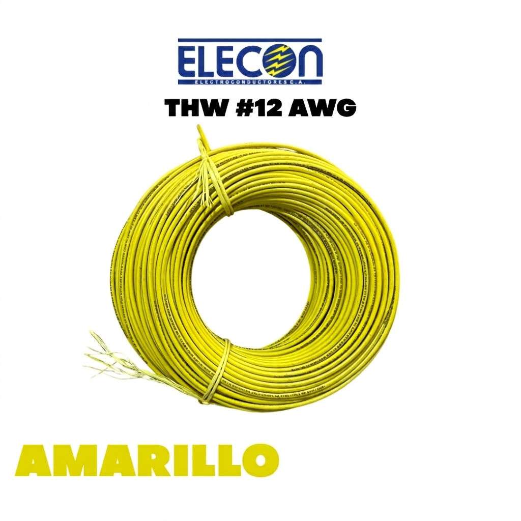 CABLE 12 AWG (3.31mm²) THW-2 THHW / AWG CU 90°/ PVC 600V ELECON ...